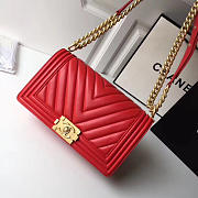 Chanel Chevron Lambskin Boy Bag 25cm  - 5