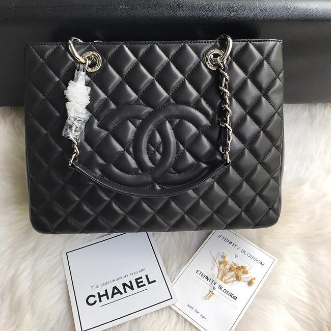 Chanel Tote Black Lambskin  - 1