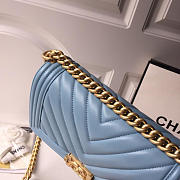 Chanel Chevron Lambskin Boy Bag  - 4