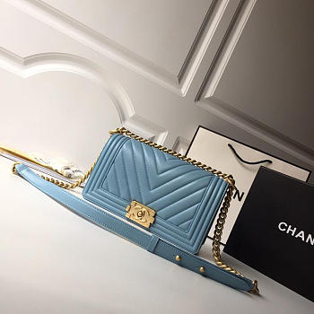Chanel Chevron Lambskin Boy Bag 