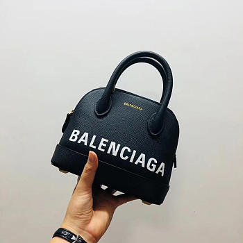 BALENCIAGA VILLE TOP HANDLE XXS BLACK BAG