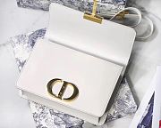 DIOR 30 MONTAIGNE CALFSKIN BAG WHITE - 2