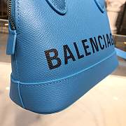 BALENCIAGA VILLE TOP HANDLE XXS BLUE BAG  - 4