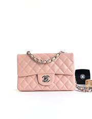 Chanel 20cm Classic Flap Bag Pink Caviar Leather sliver&gold hardware - 5