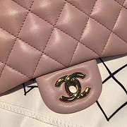 Chanel 20cm Classic Flap Bag Pink Lambskin Leather gold hardware - 4