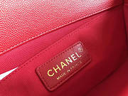 Chanel 25cm Caviar Red leather Boy bag Gold Hardware - 2