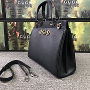 Gucci Zumi grainy leather medium top handle bag - 4