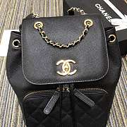 Chanel Fine Grain Embossed Calf Leather Backpack - 6