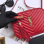 YSL Shoulder Bag Black&Red&Beige - 3