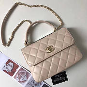 Chanel Trendy CC Flap Top Handle Beige Bag with Gold Hardware - 6