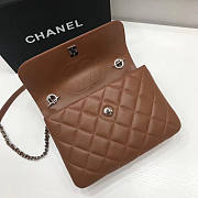 Chanel Trendy CC Flap Top Handle Tan Bag with Silver Hardware - 3