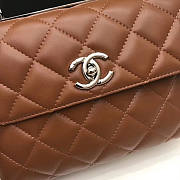 Chanel Trendy CC Flap Top Handle Tan Bag with Silver Hardware - 2