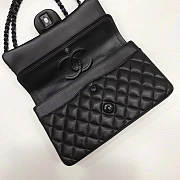 Chanel classic CF Lambskin Soft Leather Quilted Bag 25cm All Black  - 2