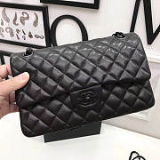 Chanel classic CF Lambskin Soft Leather Quilted Bag 25cm All Black  - 3