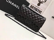 Chanel classic CF Lambskin Soft Leather Quilted Bag 25cm All Black  - 5