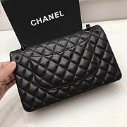 Chanel classic CF Lambskin Soft Leather Quilted Bag 25cm All Black  - 6