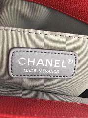 Chanel 30cm Red Caviar Boy Bag  - 2