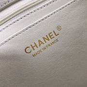 Chanel Palm print calfskin clutch White - 5