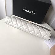 Chanel Palm print calfskin clutch White 002 - 5