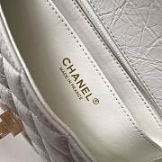 Chanel Palm print calfskin clutch White 002 - 2