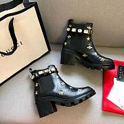 Gucci Embroidered leather ankle boot - 6