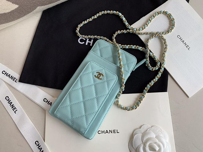 Chanel Phone Purse blue - 1