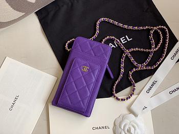 Chanel Phone Purse purple