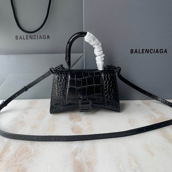 BALENCIAGA HOURGLASS MINI TOP HANDLE BAG - 1