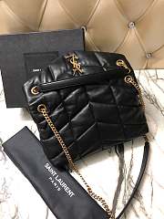 YSL LOULOU PUFFER SMALL BAG LAMBSKIN BLACK - 3