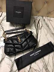 YSL LOULOU PUFFER SMALL BAG LAMBSKIN BLACK - 6