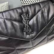 YSL LOULOU PUFFER MEDIUM BAG LAMBSKIN ALL BLACK - 3