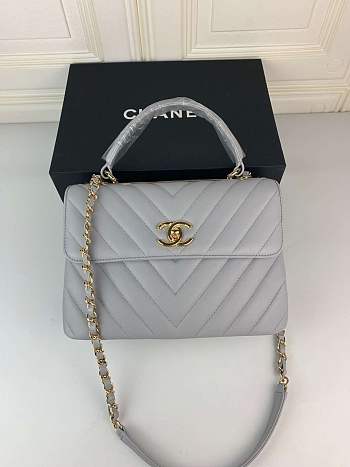 Chanel Chevron Trendy CC Flap Top Handle Bag 