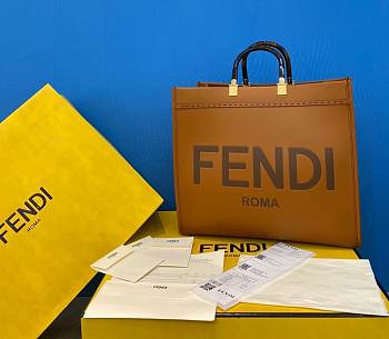 Fendi Sunshine Brown Tote Bag 41cm