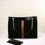 Gucci Rajah Large Suede Tote Black - 4