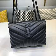 YSL MONOGRAM LOULOU SMALL SIZE ALL BLACK - 1