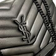 YSL MONOGRAM LOULOU MEDIUM SIZE ALL BLACK - 6