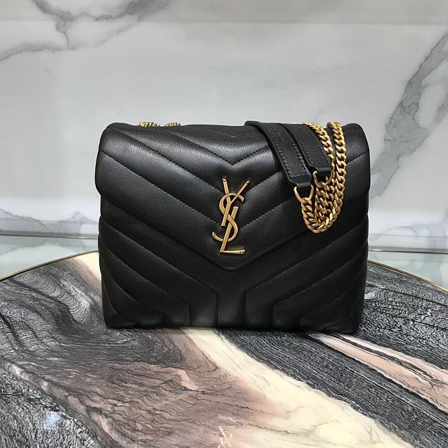 YSL MONOGRAM LOULOU SMALL SIZE GOLD HARDWARE - 1