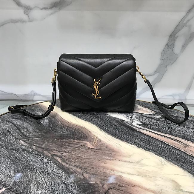 YSL MONOGRAM LOULOU Mini SIZE GOLD HARDWARE - 1