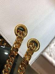 YSL ENVELOPE White MEDIUM BAG  - 3