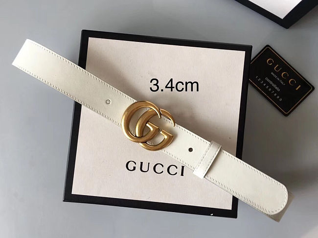 Gucci White Belt - 1