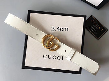 Gucci White Belt