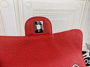 Chanel CF 20cm bag in red Caviar leather  - 5