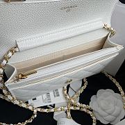 Chanel WOC Caviar Leather in White  - 5