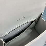 BALENCIAGA HOURGLASS XS/S TOP HANDLE BAG White - 5