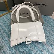 BALENCIAGA HOURGLASS XS/S TOP HANDLE BAG White - 4