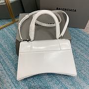 BALENCIAGA HOURGLASS XS/S TOP HANDLE BAG White - 2