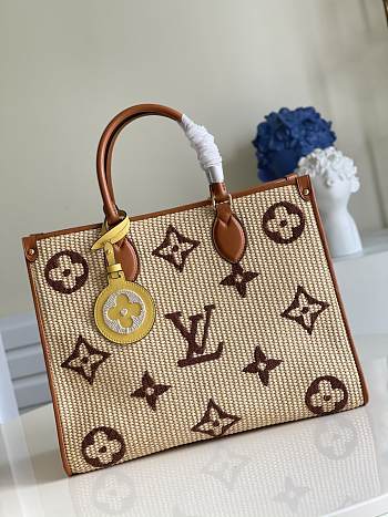 LV onthego Monogram Raffia New 35cm