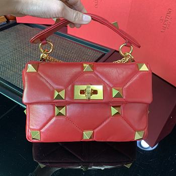 Valentino Garavani Roman Stud Red Bag 25cm