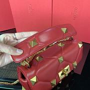 Valentino Garavani Roman Stud Red Bag 25cm - 2