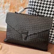 Bottega Veneta document case black handle bag - 2